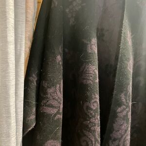 Croft & Barrow Black and Purple Patterned Skirt